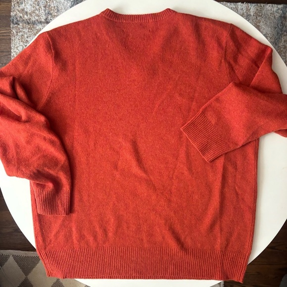 Polo Ralph Lauren Men’s Lambswool V-Neck Sweater Size XL Orange - Picture 5 of 5